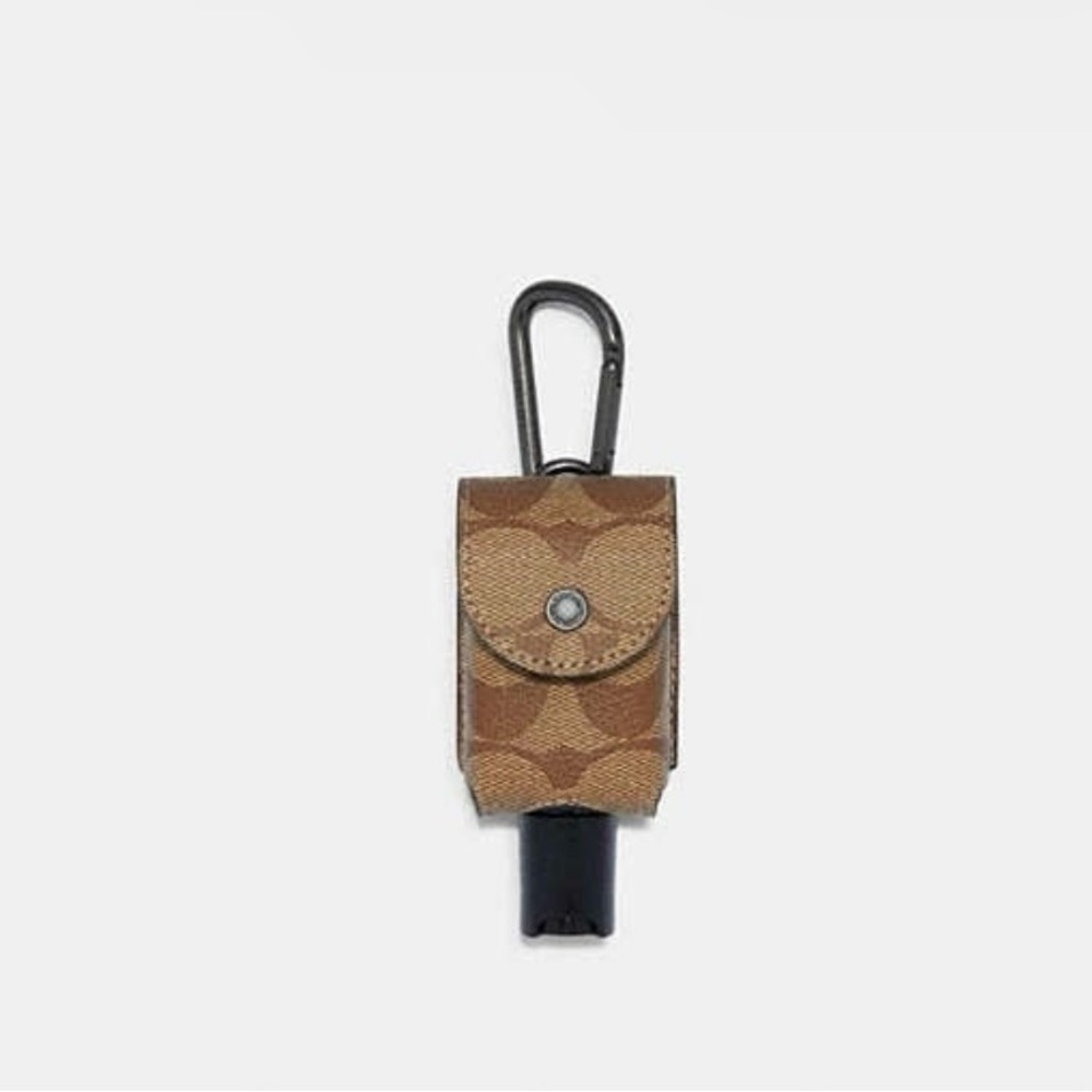 Coach Hand Sanitizer Holder in Signature Canvas